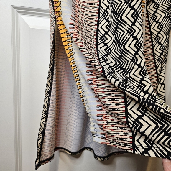 BCBGeneration Tropical Multicolored Midi Dress Hi-Low Hem Spaghetti Straps Sz XS - Picture 10 of 13